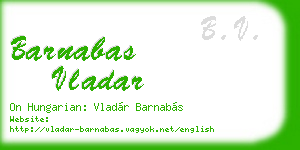 barnabas vladar business card