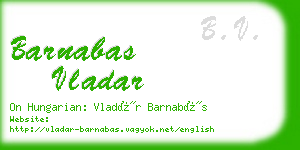 barnabas vladar business card